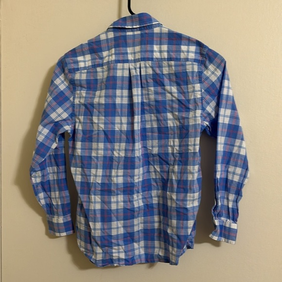 EUC Vineyard Vines Blue Plaid Button Down Shirt Small (8-10) - Picture 4 of 4